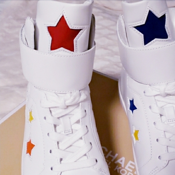 MICHAEL KORS sneakers Trent High Top White with ⭐ - Picture 5 of 8
